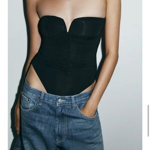 Zara Elegant Black Bodysuit